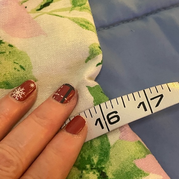 Old Navy floral midi dress linen size Large straps flower print white blue green - Picture 10 of 14